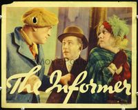 5f592 INFORMER LC '35 John Ford, close up of angry Victor McLaglen & Heather Angel!