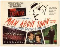 5f191 LA SILENCE EST D'OR TC '48 Maurice Chevalier starring in Rene Clair's Man About Town!