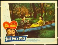 5f641 LET'S LIVE A LITTLE LC#3 '48 beautiful Hedy Lamarr in canoe w/Robert Cummings!