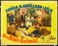 5f673 MALE ANIMAL LC '42 passed out Henry Fonda with Olivia de Havilland & Hattie McDaniel!