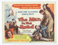 5f204 MAN IN THE ROAD TC '57 would his drugged captive mind betray his secret and make him confess?