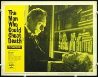 5f681 MAN WHO COULD CHEAT DEATH LC#4 '59 Terence Fisher directed Hammer horror!