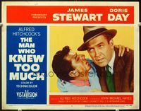 5f682 MAN WHO KNEW TOO MUCH LC#6 '56 Alfred Hitchcock directed, Jimmy Stewart learns a secret!