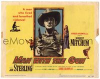 5f208 MAN WITH THE GUN TC '55 Robert Mitchum as a man who lived and breathed violence!