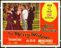 5f700 MERRY WIDOW LC#3 '52 beautiful Lana Turner glares at Fernando Lamas at fancy party!