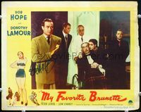 5f040 MY FAVORITE BRUNETTE signed LC #4 '47 by Bob Hope, who's standing by Dorothy Lamour & Lorre!