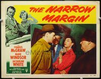 5f719 NARROW MARGIN LC #3 '53 Richard Fleischer, Charles McGraw with smoking Marie Windsor!