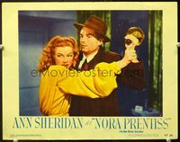 5f731 NORA PRENTISS LC#2 '47 sexy Ann Sheridan tries to hold back Kent Smith with candleholder!