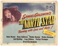 5f225 NORTH STAR TC '43 art of sexy Anne Baxter & Farley Granger burning with love & hate!
