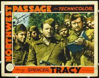5f045 NORTHWEST PASSAGE signed LC '40 by Robert Young, who is c/u in buckskin with Spencer Tracy!