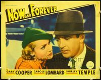 5f736 NOW & FOREVER LC '34 extreme close-up of Carole Lombard looking at worried Gary Cooper!
