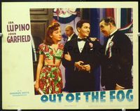 5f748 OUT OF THE FOG LC '41 John Garfield in tux with super sexy Ida Lupino with bare midriff!