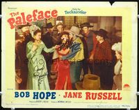 5f048 PALEFACE signed LC #6 '48 by both cowboy Bob Hope & sexy fighting mad Jane Russell!