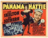 5f234 PANAMA HATTIE TC '42 close up of laughing sailor Red Skelton & sexy dancer Ann Sothern!
