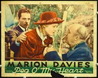 5f758 PEG O' MY HEART LC '33 close up of Marion Davies in cool flowered hat with two men!