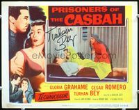 5f049 PRISONERS OF THE CASBAH signed LC '53 by Turhan Bey, who's sleeping with sexy Gloria Grahame!