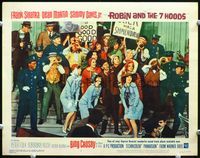 5f802 ROBIN & THE 7 HOODS LC #4 '64 Frank Sinatra in street with band, cops & flappers!