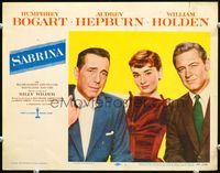 5f809 SABRINA LC#1 '54 3-shot portrait of Audrey Hepburn, Humphrey Bogart & William Holden!
