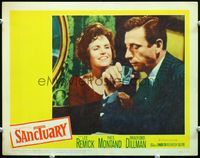 5f811 SANCTUARY LC#7 '61 from William Faulkner novel, Yves Montand having a drink, Lee Remick!