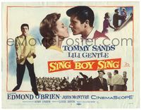 5f261 SING BOY SING TC '58 romantic close up of Tommy Sands & Lili Gentle, rock & roll!