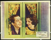 5f850 SOCIETY GIRL LC '32 James Dunn & Peggy Shannon close-up in window!