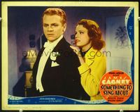 5f853 SOMETHING TO SING ABOUT LC '37 close up of James Cagney in tuxedo with pretty Evelyn Daw!