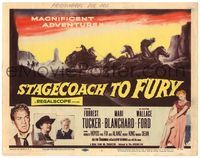 5f270 STAGECOACH TO FURY TC '56 pretty Marie Blanchard & Forrest Tucker in magnificent adventure!