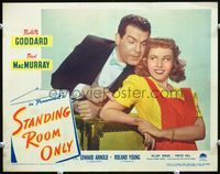 5f862 STANDING ROOM ONLY LC#5 '44 close-up of pretty Paulette Goddard & Fred MacMurray!