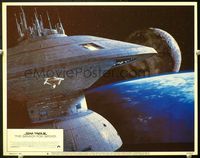 5f865 STAR TREK III LC#8 '84 The Search for Spock, cool image of Enterprise by space station!