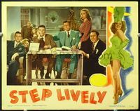 5f868 STEP LIVELY LC '44 Frank Sinatra & George Murphy sitting at table with Gloria DeHaven!