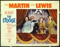 5f871 STOOGE LC #1 '52 singing vaudeville team Dean Martin & Jerry Lewis sing on balcony w/girls!