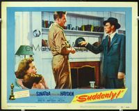 5f880 SUDDENLY LC#4 '54 would-be Presidential assassin Frank Sinatra threatens Sterling Hayden!!