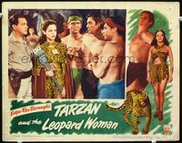 5f900 TARZAN & THE LEOPARD WOMAN LC '46 Johnny Weissmuller brought face-to-face with Acquanetta!