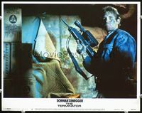5f911 TERMINATOR LC#3 '84 close up of Michael Biehn in warehouse holding machine gun!