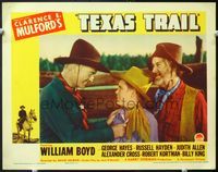 5f913 TEXAS TRAIL LC '37 William Boyd as Hopalong Cassidy smiling at Billy King with Gabby Hayes!