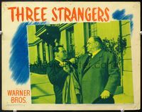 5f924 THREE STRANGERS LC '46 Sydney Greenstreet & Peter Lorre, Jean Negulesco directed!