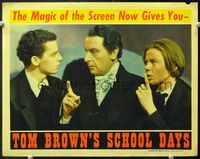 5f934 TOM BROWN'S SCHOOL DAYS LC #6 '40 James Lydon & Cedric Hardwicke shush Freddie Bartholomew!