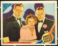 5f947 UNDER COVER OF NIGHT LC '37 close up 3-shot of Edmund Lowe, Florence Rice & Henry Daniell!