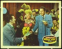 5f958 WABASH AVENUE LC#5 '50 Victor Mature takes money from Phil Harris as Betty Grable watches!