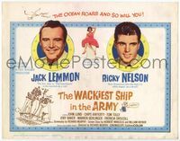 5f298 WACKIEST SHIP IN THE ARMY TC '60 close portraits of Jack Lemmon & Ricky Nelson in port holes!