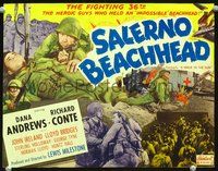 5f300 WALK IN THE SUN TC R51 c/u of WWII soldiers Dana Andrews & Richard Conte, Salerno Beachhead!