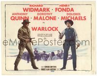 5f302 WARLOCK TC '59 cowboys Henry Fonda & Richard Widmark full-length with guns drawn!