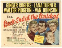5f303 WEEK-END AT THE WALDORF TC '45 Ginger Rogers, Lana Turner, Walter Pidgeon, Van Johnson