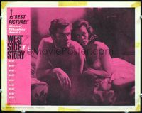 5f967 WEST SIDE STORY LC#2 R62 great close up of barechested Beymer in bed with sexy Natalie Wood!