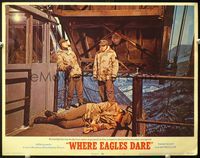 5f974 WHERE EAGLES DARE LC#5 '68 Richard Burton has German captive at gunpoint!