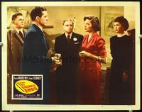 5f975 WHERE THE SIDEWALK ENDS LC#2 '50 Dana Andrews with hat in hand looks at pretty Gene Tierney!