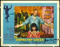 5f068 ZORBA THE GREEK signed LC #3 '65 by both sexy Irene Papas & director Michael Cacoyannis!