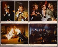 5g301 TOWERING INFERNO 4 Ital/US color 11x14 stills '74 Steve McQueen, Paul Newman, Faye Dunaway!