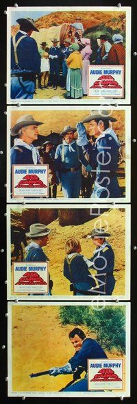 5g003 40 GUNS TO APACHE PASS 4 LCs '67 Audie Murphy as 1800's soldier!