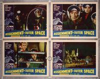 5g017 ASSIGNMENT-OUTER SPACE 4 LCs '62 Antonio Margheriti directed, Italian sci-fi Space Men!
